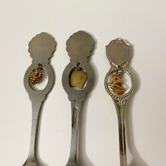 Vintage Lot of 10 Souvenir Spoons Nevada Florida Miami Lake Placid Flaws - Picture 16 of 16